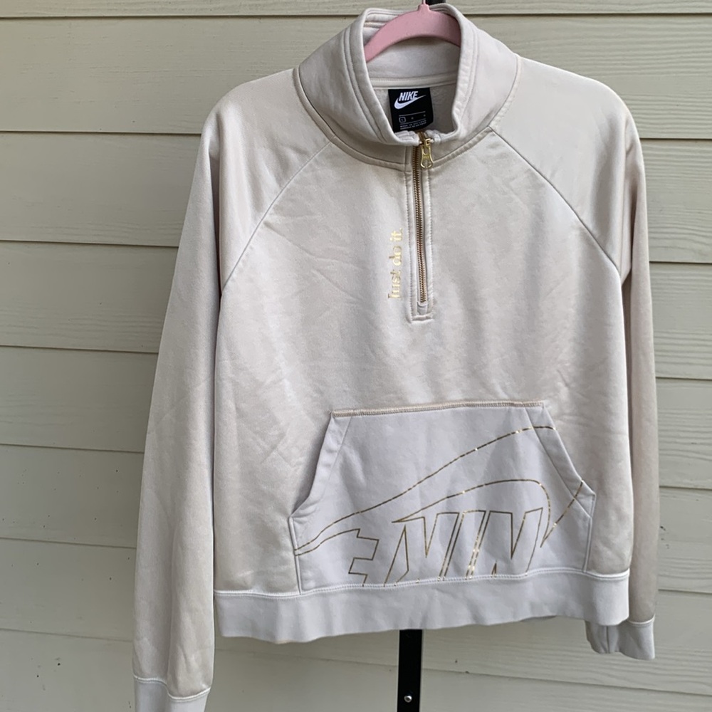 Nike just do it quarter zip sporty activewear pullover jacket large - Picture 5 of 7